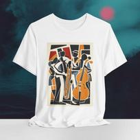 Retro Art Abstract Jazz Music TShirt Women Unisex Summer Fashion Casual Cotton Graphic T Shirts Vintage Streetwear Creative S