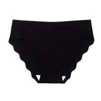 Thongs for Womens High Waisted Seamless Underwear Sexy Breathable Panties Women's No Show Panties Cheeky Scalloped Edge Bikini Full Coverage Briefs S juoda