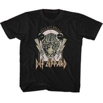 Def Leppard Lightning Bolts Let's Get Rocked Black Toddler T-Shirt L