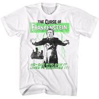 Hammer Horror Curse of Frankenstein White Adult T-Shirt M