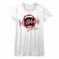 Def Leppard Mouth White Women's Bella T-Shirt 4XL