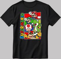 Super Mario Bros. White-Black Men/Women T-Shirt AB208 S