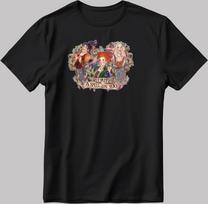 Halloween Hocus Pocus Sanderson Sisters Short Sleeve White-Black Men's / Women's T-Shirt H611 L