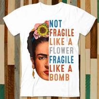 Frida Kahlo Be Like Her Not Fragile Flower Professor T Shirt Adult Unisex Men Women Retro Design Tee Vintage Top A4944 S