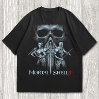Mortal Shell 2 Shirt, Dark Fantasy Graphic Tee, Soulslike Gaming T-Shirt, Gothic Skull Gamer Gift, Action RPG Video Game Apparel 4XL