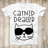 Catnip Dealer Funny Cat Lover Phrase Top Tee Best Cute Gift Men Women Unisex Retro Style T-Shirt 3141 M