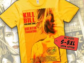 Kill Bill V5 T-Shirt Vintage YELLOW T-Shirt DTG Digital Print Sizes S M L XL 2XL 3XL 4XL 5XL 2XL