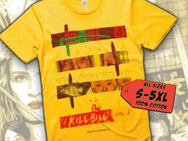 Kill Bill V9 T-Shirt Vintage YELLOW T-Shirt DTG Digital Print Sizes S M L XL 2XL 3XL 4XL 5XL S