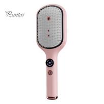 Hair Moisturizing Mist Brush Electric Spray Massage Brush, USB Rechargeable Misting Air Cushion Comb Anti-Frizz Detangler Steam for Dry Damaged Care rožinė