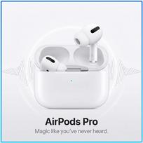 Autentiškos Apple AirPods Pro Bluetooth ausinės Įmontuotas mikrofonas Triukšmo slopinimas Sportinės Vandeniui atsparios Stereo garsas Ausyse įdedamos ausinės balta