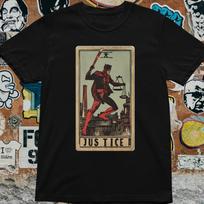 JusticeTarot Card T-Shirt – Major Arcana Graphic Tee, Vintage Occult Shirt L