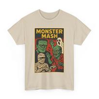Retro Monster Mash T-Shirt: Frankenstein & Mummy Comic Tee S