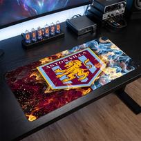 Aston Villa Football Print Large Mouse Pad, Anti-Slip Extended Gaming Desk Mat for Office Home 30cmx60cm（11.8x23.6inch）