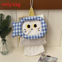 Cat Fish Tissue Box Holder With Fabric Material For Home Storage And Decor