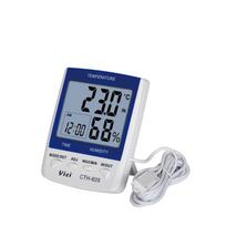 VICI CTH-609 Digital Desk Wall Thermometer Hygrometer with Cable (Black,±1℃&-50℃ to 70℃) juoda