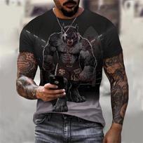 Boxing Dog 3D Print T Shirt Men's Cool Arena Breathable Short Sleeve T Shirts Personality Fashion Street Animal Graphic Tee Top 3XL