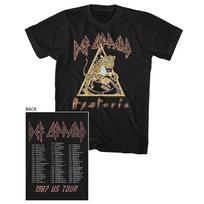 Def Leppard 1987 Hysteria US Tour Dates & Locations Men's T Shirt Band Merch S