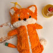 Fox Doll Pen Bag Plush Stationery Organizer Cartoon Pen Box  Gift Fox