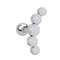 1Pcs Women 16G Crystal Gem Opal Cartilage Helix Tragus Body Jewelry Ear Piercing Stud Earrings Opal