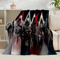 1PC Assass Warrior Flannel Blanket Gift, Suitable for Both Men And Women, Soft Ideal for Beds And Sofa, Birthday Or Christmas Gift 75x90cm