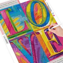 Painting with Diamonds Love 5d Diamond Painting Cartoon Painting Embroidery Decoration 20X30