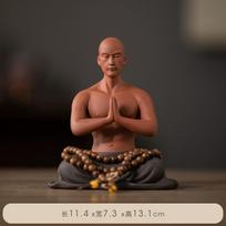 Zen Mažojo Moksleivio Figūrėlė, Budistinio Stiliaus Medituojantis Berniukas Statulėlė Namų Stalo Dekorui, Arbatos Kambariui, Akvariumo Ornamentas & Sodo Kraštovaizdžio