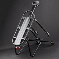 100kg Bike Rear Rack Luggage Cargo Carrier Shelf with Safety Warning Light