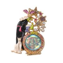 Creative Halloween Witch Brooch Star Head Vintage Costume Pin Ornament Brooch Holiday Accessories