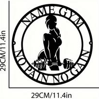 Metal Wall Art Vintage Gym Sign for Home Workout Room Motivational Weight Lifting Decor