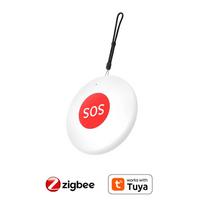 Tuya Zigbee Smart SOS Panic Call Button Emergen Instant Alarm Quick Rescue Safety Guarantee Use Tuya Smart Life App Send Notice Zigbee