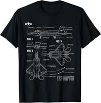 Stealth  Fighter  F22  Raptor  Blueprint Unisex T-Shirt S