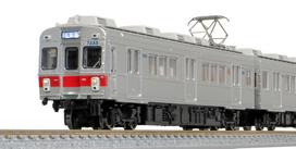 Greenmax N Gauge Tokyu Corporation 7200 Series Ikegami Line Train with Red Stripe Set with Motor 50797 Air-Conditioned 3-Car (Train Model)