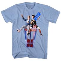 Bill and Ted Should Be Here Light Blue Heather Adult T-Shirt XL