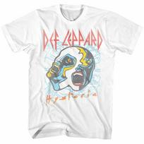 Def Leppard Faces White Adult T-Shirt S