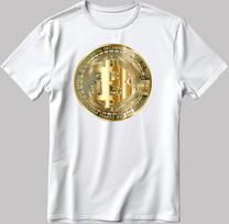 Bitcoin Short Sleeve White-Black Men's / Women's T-Shirt K758 S