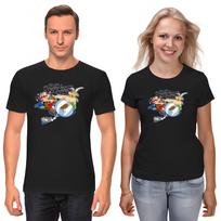 Asterix and obelix, Famous Characters Figure, Short Sleeve White-Black Men's / Women's T-Shirt F075 3XL