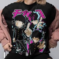 Unisex, Mob Psyhco 100 Shirt, PsychoHelmet Anime Shirt, Funny Shigeo and Dimple, Japanese Anime Otaku GIFT, Psycho Manga, Psyhco 100 Tshirt XL