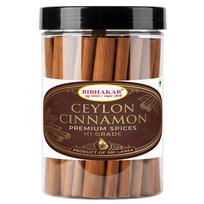 Tikri Ceilono cinamono lazdelės - Lazdelės iš Šri Lankos, Hermetiškas PET indelis | Bibhakar Spices 100g brown