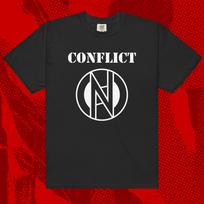 Conflict Logo Shirt | Anarcho Punk Crass Flux of Pink Indians Subhumans GBH 2XL