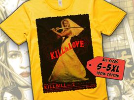 Kill Bill V24 T-Shirt Vintage YELLOW T-Shirt DTG Digital Print Sizes S M L XL 2XL 3XL 4XL 5XL XL