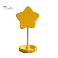 Star Shaped Headphone Stand Cute with Storage Tray, 3D Printed PLA Headset Hanger & Desk Tray Organizer, Macaron Color Gaming Office Decor, geltona