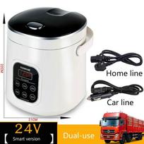 Automobilinė ryžių viryklė, 12v 24V, namų/sunkvežimių išmanioji ryžių viryklė su rezervavimo funkcija, 2L 12V-220V