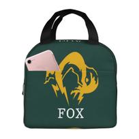 Metal Gear Solid Fox Insulated Lunch Bag for Women Children Portable Food Boxes Thermal Lunch Box Tote One Size