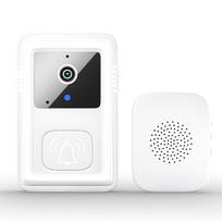 M9 HS Brand Plastic Intelligent Video Doorbell WiFi Wireless 720P Weatherproof Battery Powered Tuya App Home Intercom Security (White,Two-Way Intercom&Wi-Fi&720P&Wifi) balta