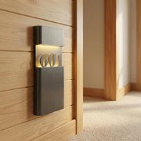 2026 New Stainless Steel Hotel Door Plate Aluminium House Numbers Door Number Sign Apartment Door Number (Black,Stainless Steel)