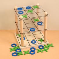 Children's Customized Wood Tic-Tac-Toe Logical Thinking Concentration Training Square Game Board Double Parent-Child Interactive