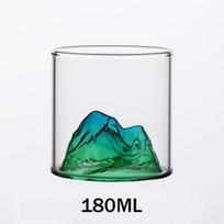 200/300/350ML 3D Kalnų Viskiui Stiklas, Skaidrus Daugiafunkcis Alaus Arbatos Kavos Puodelis Namams, 3D Peizažo Puodelis Baro Vakarėliui As Shown