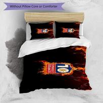 Olympique Football Crest Printed Pattern Duvet Cover Set – includes 1 duvet cover and 2 matching pillowcases Bedroom decor Christmas gifts 135cm*200cm
