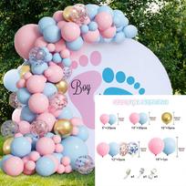 Baby Shower Gender Reveal Decorations Pink and Blue Balloons Arch Kit Party Supplies Boy or Girl Revelacion Genero Backdrop 131 5/8/12inch