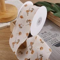 Handmade DIY Hair Accessories Double-Sided Rose Bow Herringbone Style Cloth Straps for Clothing & Straw Hats for Gifts Packaging 2.5cm(100yards/roll)